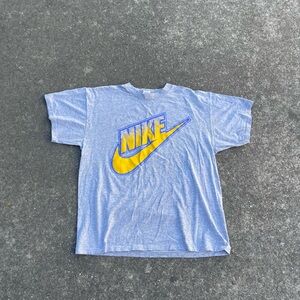 Nike grey and yellow Vintage T shirt